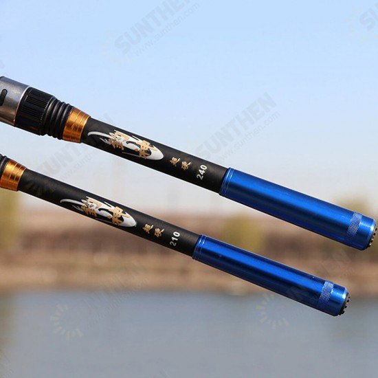 1.8-3.6m Fishing Rod Telescopic 42cm Portable Fishing Pole Fishing Tackle