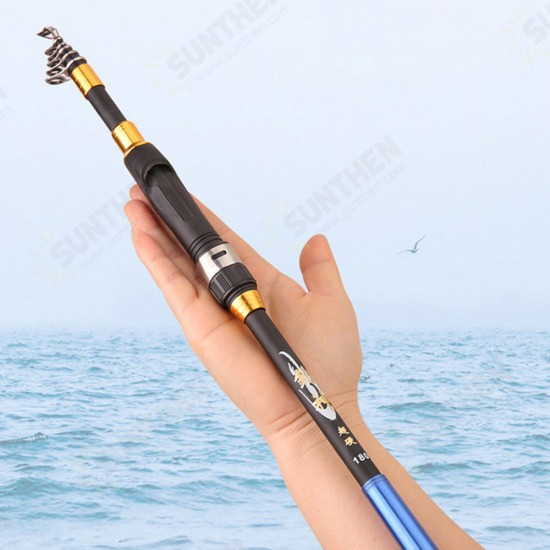 1.8-3.6m Fishing Rod Telescopic 42cm Portable Fishing Pole Fishing Tackle