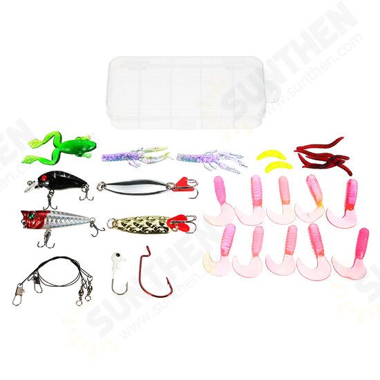 18/20/22/28/29/33 Pcs Fishing Lure Set Fish Bait And Fish Hook Set Multifunctional Fishing Accessories With Box