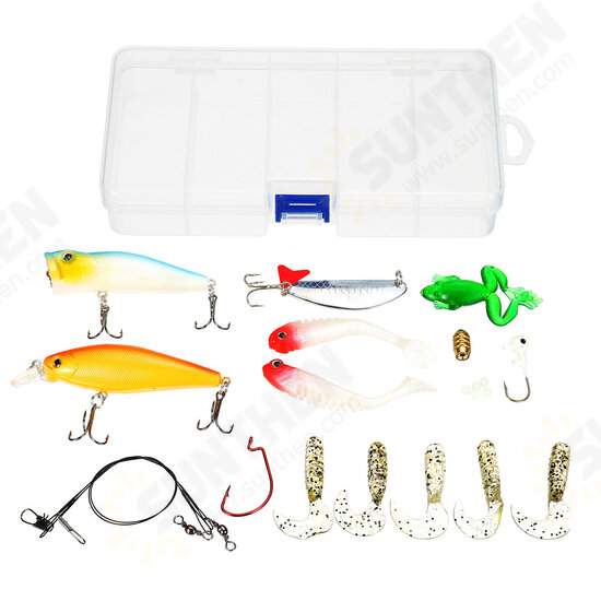 18/20/22/28/29/33 Pcs Fishing Lure Set Fish Bait And Fish Hook Set Multifunctional Fishing Accessories With Box