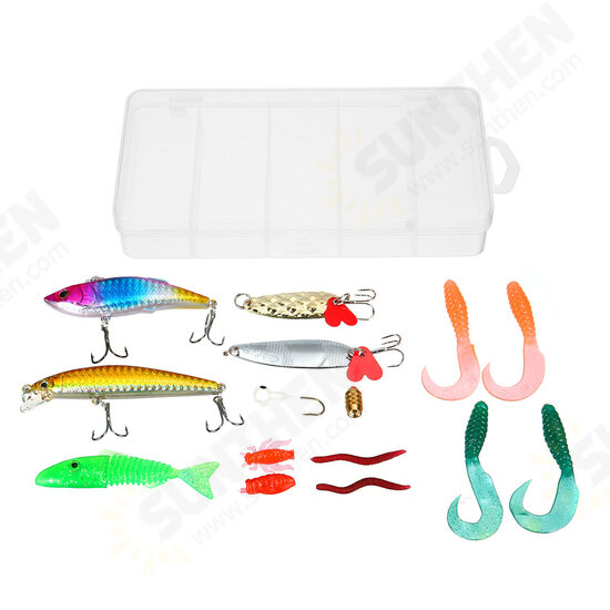 18/20/22/28/29/33 Pcs Fishing Lure Set Fish Bait And Fish Hook Set Multifunctional Fishing Accessories With Box