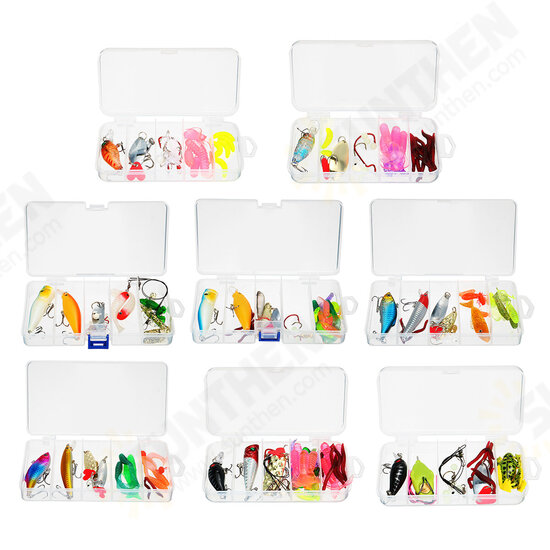 18/20/22/28/29/33 Pcs Fishing Lure Set Fish Bait And Fish Hook Set Multifunctional Fishing Accessories With Box 18/20/22/28/29/33 Pcs Fishing Lure Set Fish Bait And Fish Hook Set Multifunctional Fishing Accessories With Box