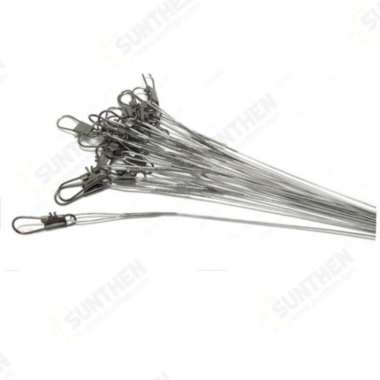 18/23/28CM Waterproof Anti Bite Steel Wire Leader Fishing Line With Pin Ring 1 Set 18/23/28CM Waterproof Anti Bite Steel Wire Leader Fishing Line With Pin Ring 1 Set