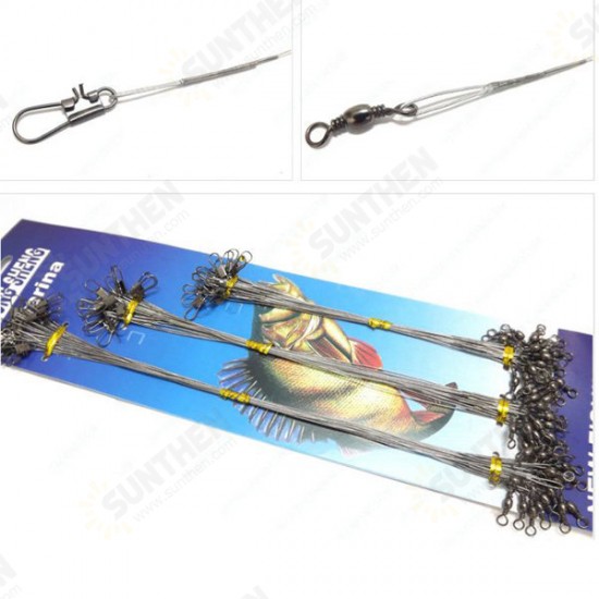 18/23/28CM Waterproof Anti Bite Steel Wire Leader Fishing Line With Pin Ring 1 Set 18/23/28CM Waterproof Anti Bite Steel Wire Leader Fishing Line With Pin Ring 1 Set