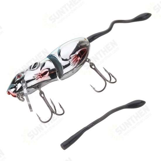 1PC 16CM 45g 3D Eyes Mice Rat Shape Lure Artificial Fishing Bait With 2 Hooks Fishing Tackle