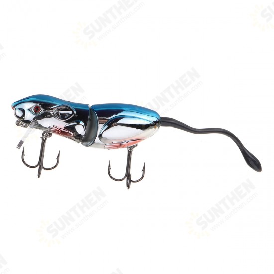 1PC 16CM 45g 3D Eyes Mice Rat Shape Lure Artificial Fishing Bait With 2 Hooks Fishing Tackle