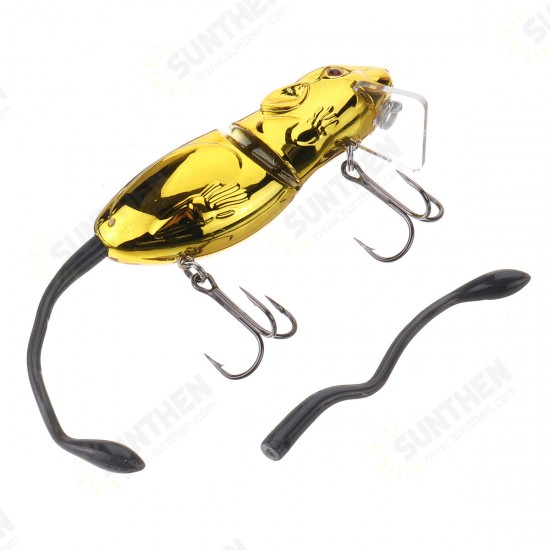 1PC 16CM 45g 3D Eyes Mice Rat Shape Lure Artificial Fishing Bait With 2 Hooks Fishing Tackle