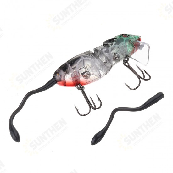 1PC 16CM 45g 3D Eyes Mice Rat Shape Lure Artificial Fishing Bait With 2 Hooks Fishing Tackle