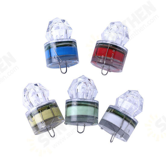 1PC LED Deep Sea Diamond Night Fishing Lamp Underwater Mini Transparent Attracting Light