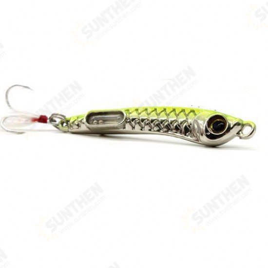 1PCS 10G 15G Luminous Metal Fishing Lures Bait Sequins Submarine Shore Cast Iron Plate Baits