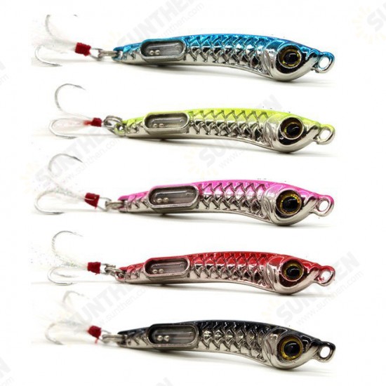 1PCS 10G 15G Luminous Metal Fishing Lures Bait Sequins Submarine Shore Cast Iron Plate Baits