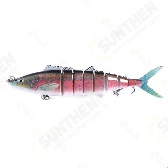 1PCS 17.8CM 38G 8-Section Fishing Lures ABS Lead Fish Jig Simulation With Fish 2 Hooks