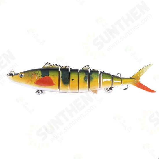 1PCS 17.8CM 38G 8-Section Fishing Lures ABS Lead Fish Jig Simulation With Fish 2 Hooks