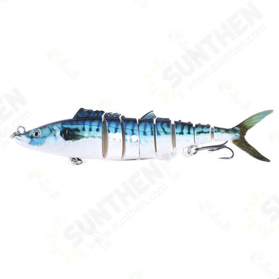 1PCS 17.8CM 38G 8-Section Fishing Lures ABS Lead Fish Jig Simulation With Fish 2 Hooks