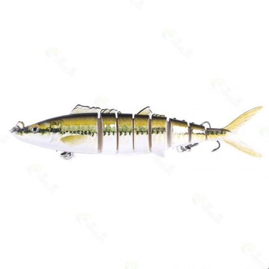 1PCS 17.8CM 38G 8-Section Fishing Lures ABS Lead Fish Jig Simulation With Fish 2 Hooks