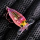 1Pcs 4cm/4g Popper Artificial Insect Sytle Topwater Fishing Lure 8# Treble Hook