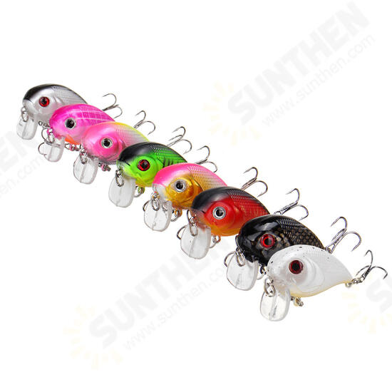 1pc 5cm 8g Wobbler Fat Crankbait Fishing Lure Artificial Bass Hard Bait Fishing Tackle