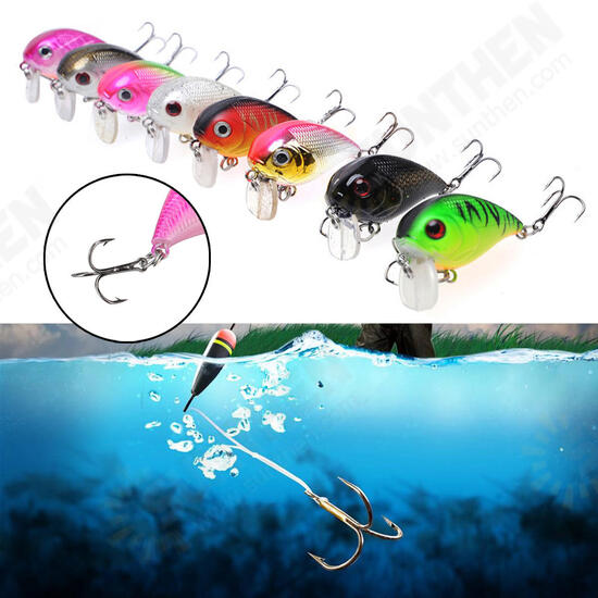 1pc 5cm 8g Wobbler Fat Crankbait Fishing Lure Artificial Bass Hard Bait Fishing Tackle