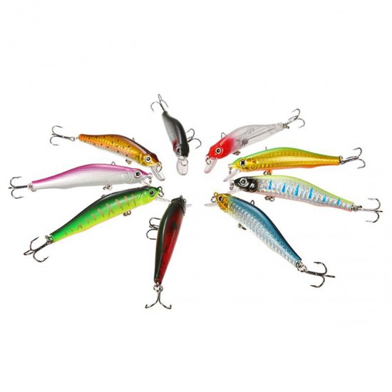 1pc 80mm/3.15inch 8.5g Magnet Minnow Fishing Lure Artificial Hard Bait Hook 3D Eyes Sea Fishing