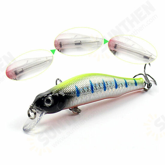 1pc 80mm/3.15inch 8.5g Magnet Minnow Fishing Lure Artificial Hard Bait Hook 3D Eyes Sea Fishing