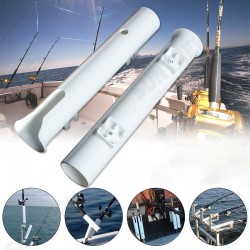 2 Pcs Fishing Rod Holder 2 Tube Link Tackle Fishing Rod Mount Socket Fishing Pole Rack 2 Pcs Fishing Rod Holder 2 Tube Link Tackle Fishing Rod Mount Socket Fishing Pole Rack
