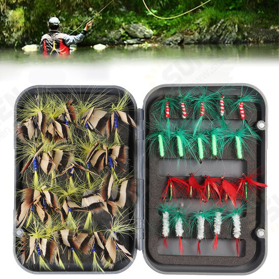 20 Pcs Fishing Lures Portable Metal Fly Hook Used for Trout Freshwater Saltwater Outdoor Fishing Tackle