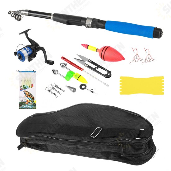 2.1m Fishing Rod Reel Combo Kits Spinning Pole Set Lure Bag Fishing Tackle