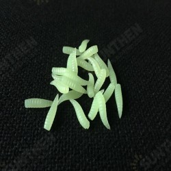 25 Pcs 16MM Soft Silicone Noctilucent Fishing Lure Worms Grub with Taste