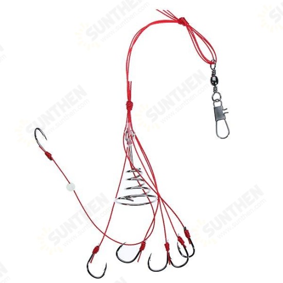 2PCS 6Hooks High Carbon Steel Fishing Hooks Explosion Hooks