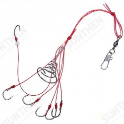 2PCS 6Hooks High Carbon Steel Fishing Hooks Explosion Hooks