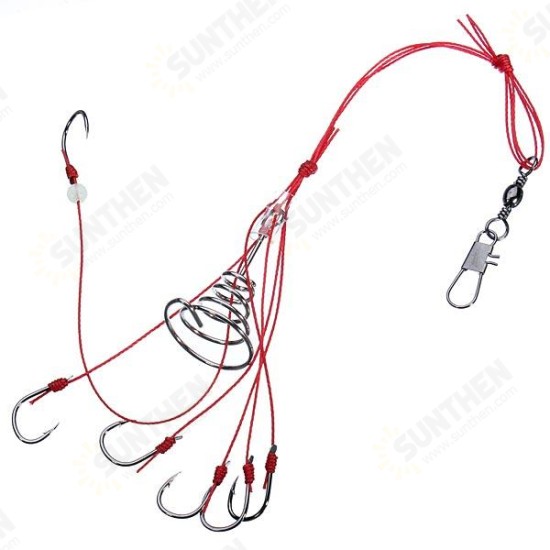 2PCS 6Hooks High Carbon Steel Fishing Hooks Explosion Hooks