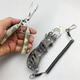 2PCS Stainless Steel Camouflage Fish Pliers Set Fishing Gripper Set Outdoor Portable Fishing Tool