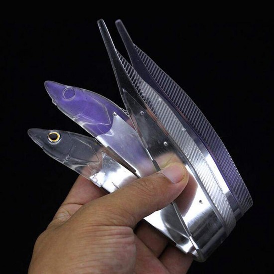 2pcs/set Transparent White Squid Ribbonfish Lure Fishing Lure Bulit-in Reflector Sea Fishing
