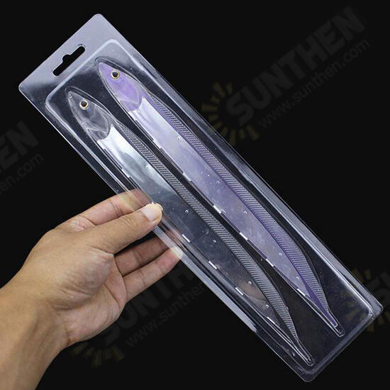 2pcs/set Transparent White Squid Ribbonfish Lure Fishing Lure Bulit-in Reflector Sea Fishing