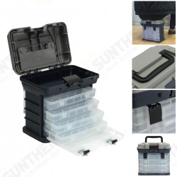 4- layer Fishing Tackle Box Lures Storage Tray Bait Case Tool Organizer Bulk Drawer 4- layer Fishing Tackle Box Lures Storage Tray Bait Case Tool Organizer Bulk Drawer