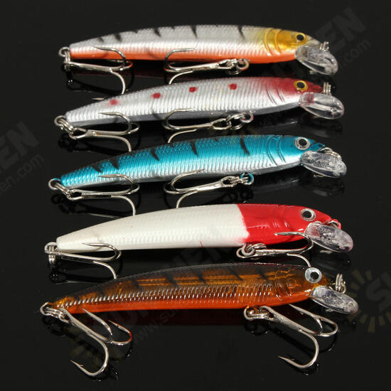 48PCS Mixed Models Fishing Lures Multicolours Minnow Lure Crankbaits Tackle Set