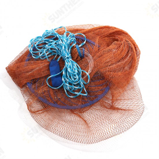 4.8m Hand Throw Fishing Net Nylon Flying Disk Zinc Pendant Fishing Tackle