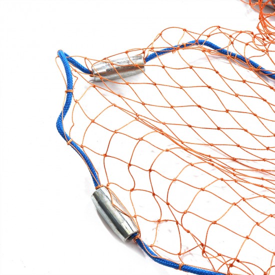 4.8m Hand Throw Fishing Net Nylon Flying Disk Zinc Pendant Fishing Tackle