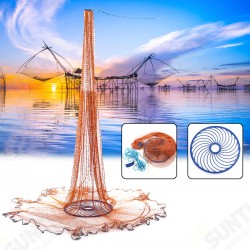4.8m Hand Throw Fishing Net Nylon Flying Disk Zinc Pendant Fishing Tackle 4.8m Hand Throw Fishing Net Nylon Flying Disk Zinc Pendant Fishing Tackle