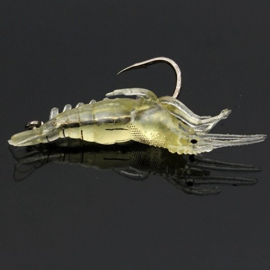 4cm Shrimp Fishing Soft Prawn Lure Hook Tackle Bait Fishing Lures
