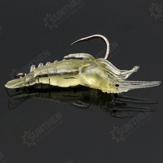 4cm Shrimp Fishing Soft Prawn Lure Hook Tackle Bait Fishing Lures