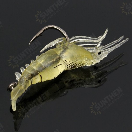 4cm Shrimp Fishing Soft Prawn Lure Hook Tackle Bait Fishing Lures