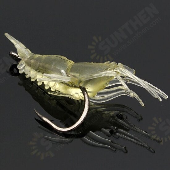 4cm Shrimp Fishing Soft Prawn Lure Hook Tackle Bait Fishing Lures