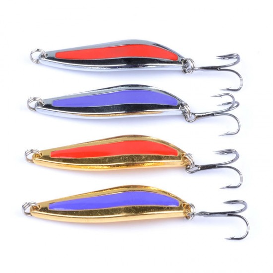 4pcs/set 4.3-5.5cm 5-10g Fishing Lure Metal Sequins Spoon Hard Baits Fresh Saltwater Fishing