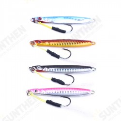 4pcs/set 8CM 30G Metal Lead Head Jigs Squid Saltwater Deep Sea Artificial Fishing Lure