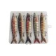 5 Pcs 13.5cm Fishing Lure 8 Section Sinking Hard Fishhook Simulation Bait Artificia Spinning Tackle Gears with Storage Box