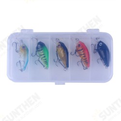 5 Pcs 4.5cm Fishing Lures Floating Bait Crank-bait Fishing Tackle with Storage Box 5 Pcs 4.5cm Fishing Lures Floating Bait Crank-bait Fishing Tackle with Storage Box