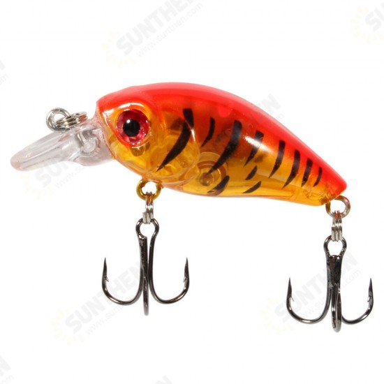 5 Pcs 4.5cm Fishing Lures Floating Bait Crank-bait Fishing Tackle with Storage Box