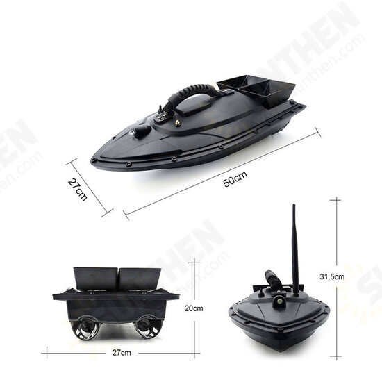 500m Smart Fishing Bait Boat Double Silo RC Boat Electric Intelligent Fish Finder Boat Outdoor Fishing Hunting