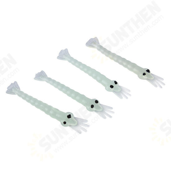 50Pcs/Set 4cm 0.25g Luminous Artificial Shrimp Fishing Soft Bait Grass Shrimp Carp Squid Pesca Fishing Lure